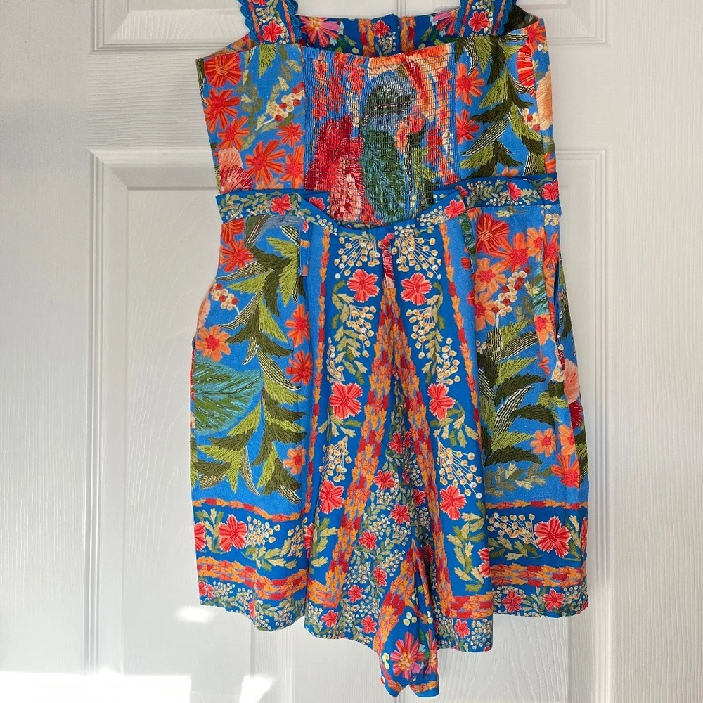 FARM Rio Romper Garden Blue Size Small NEW NEVER WORN - Picture 2 of 5